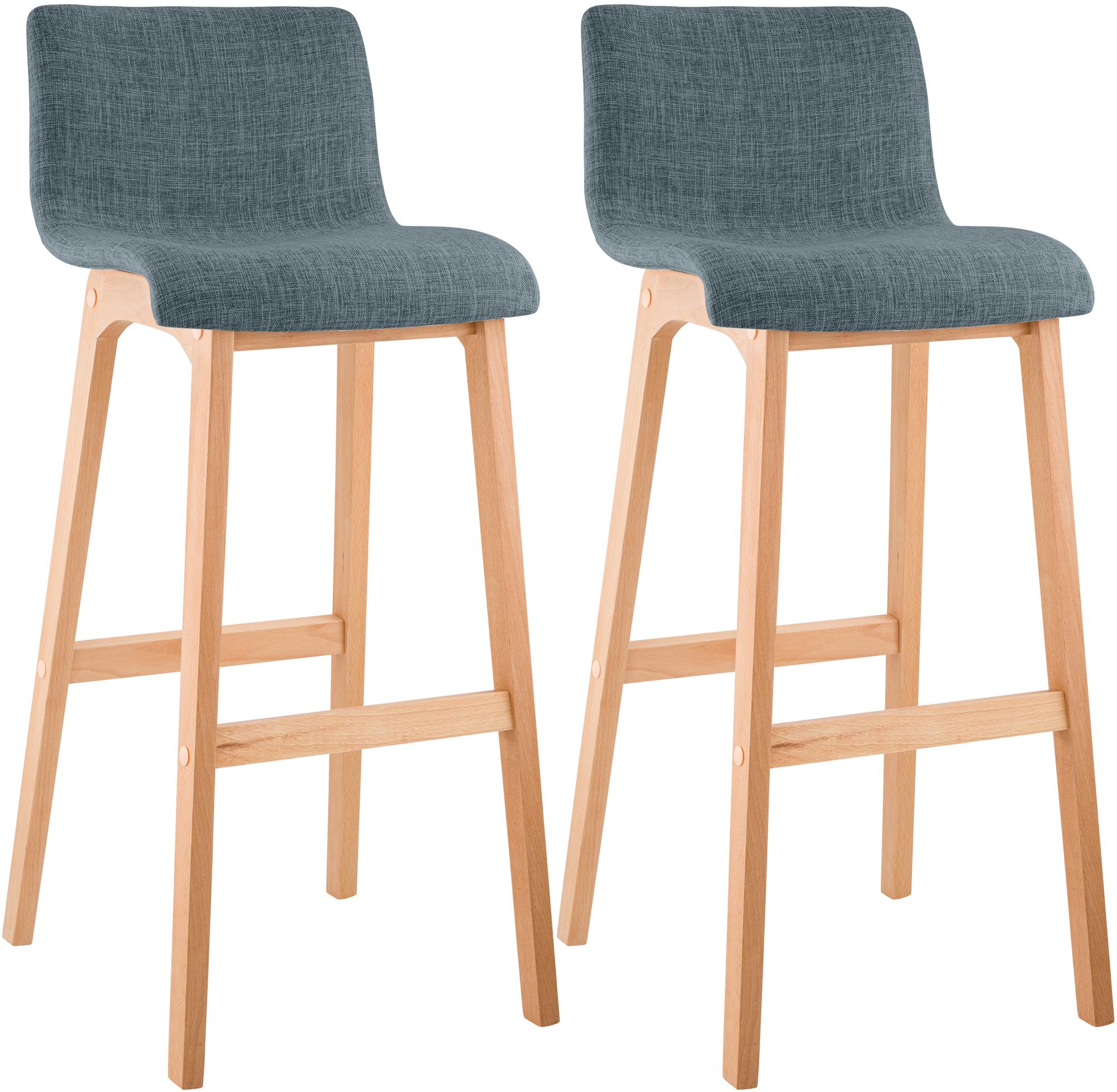 2x Barkruk Hover Stof 4-Pootsframe Natura