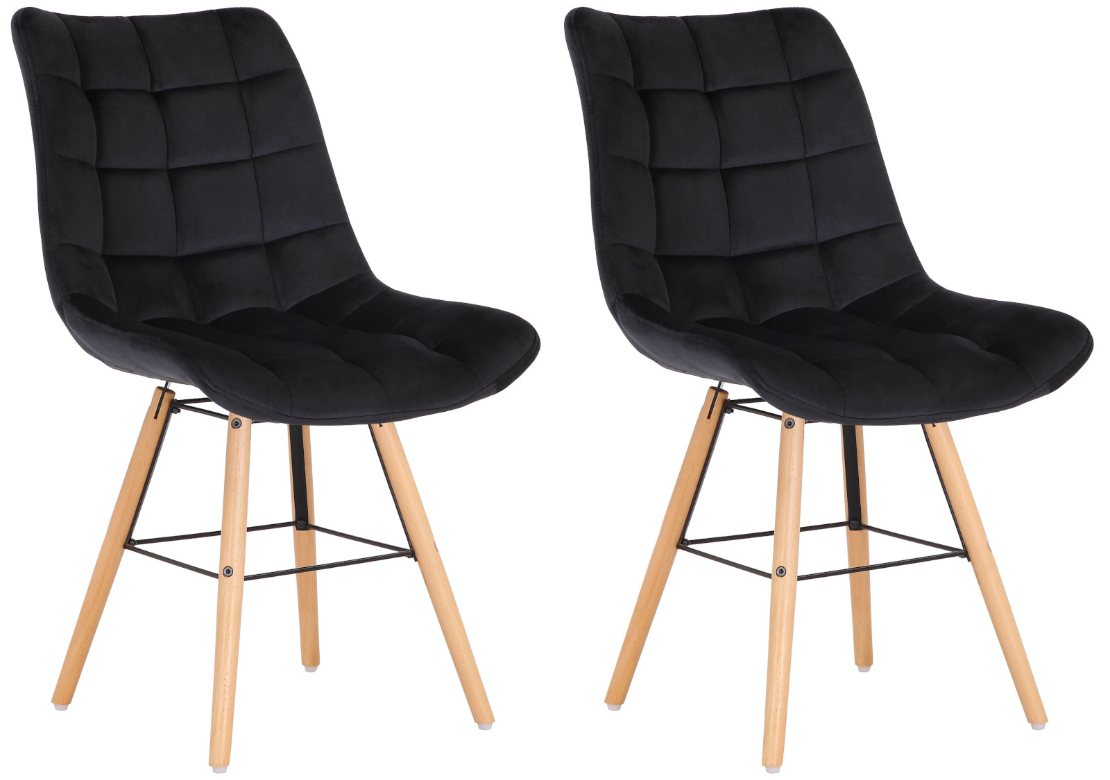 Set van 2 eetkamerstoelen Leni Fluweel