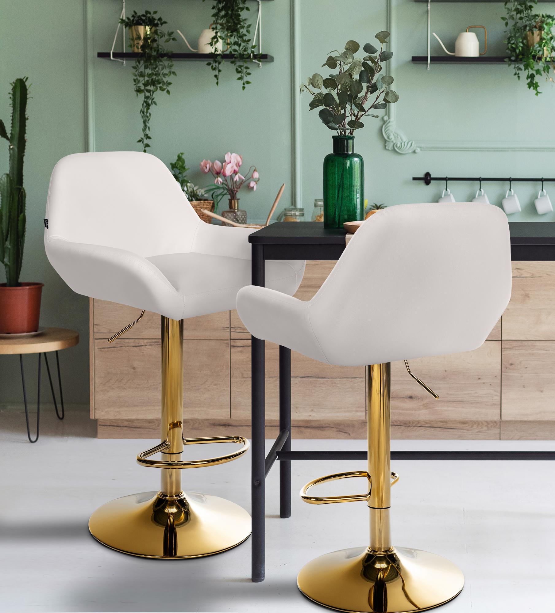 Set van 2 barkrukken Braga goud Kunstleer