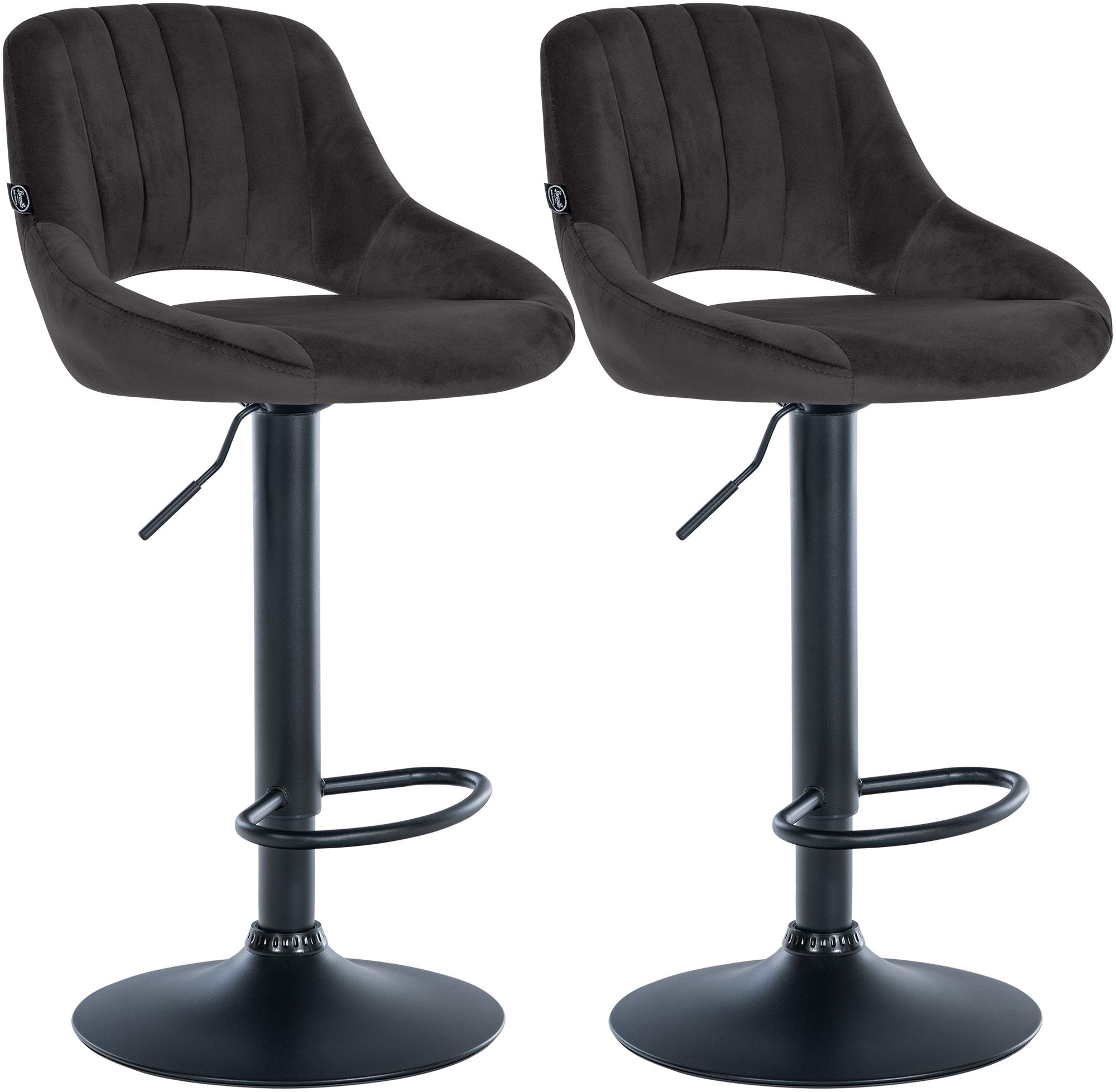Set van 2 Barkrukken Milet Fluweel