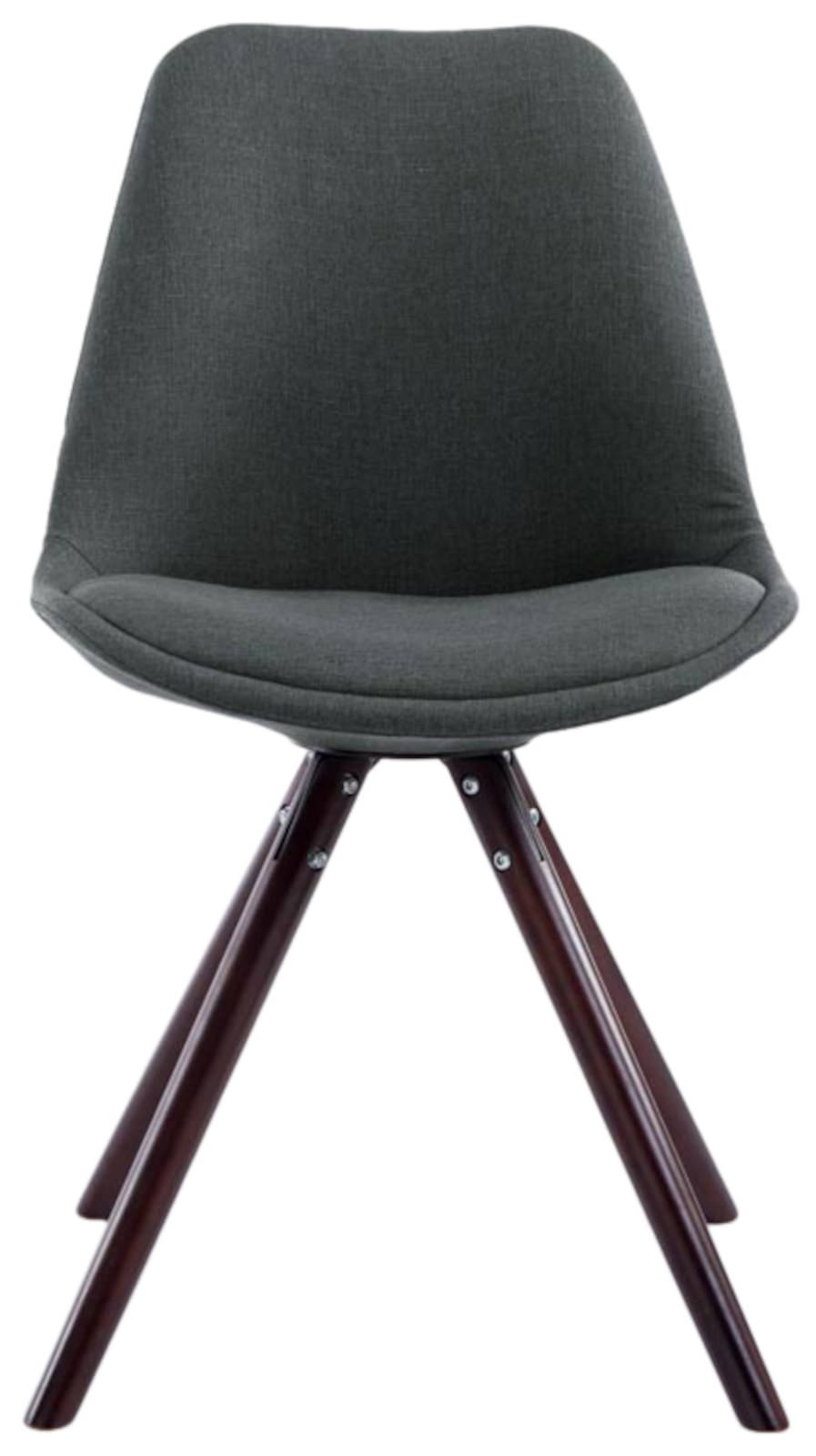 Set van 4 eetkamerstoelen Toulouse stof rond