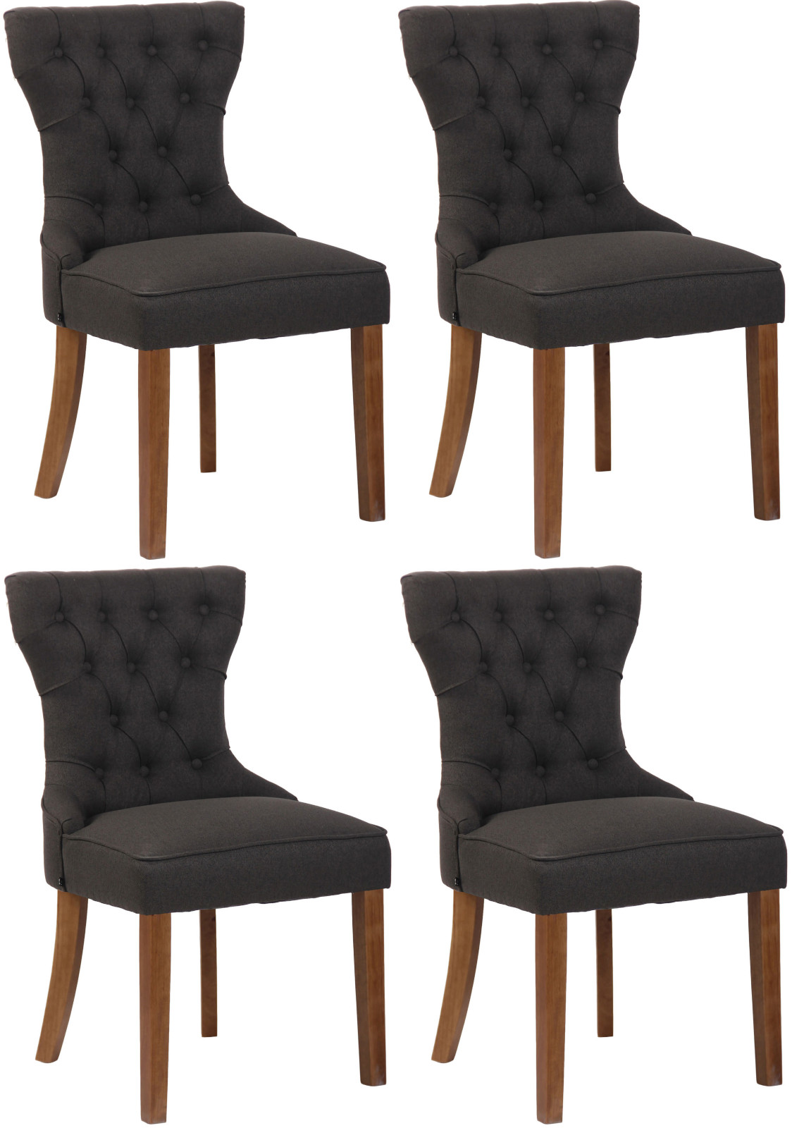 Set van 4 eetkamerstoelen Franca Stof